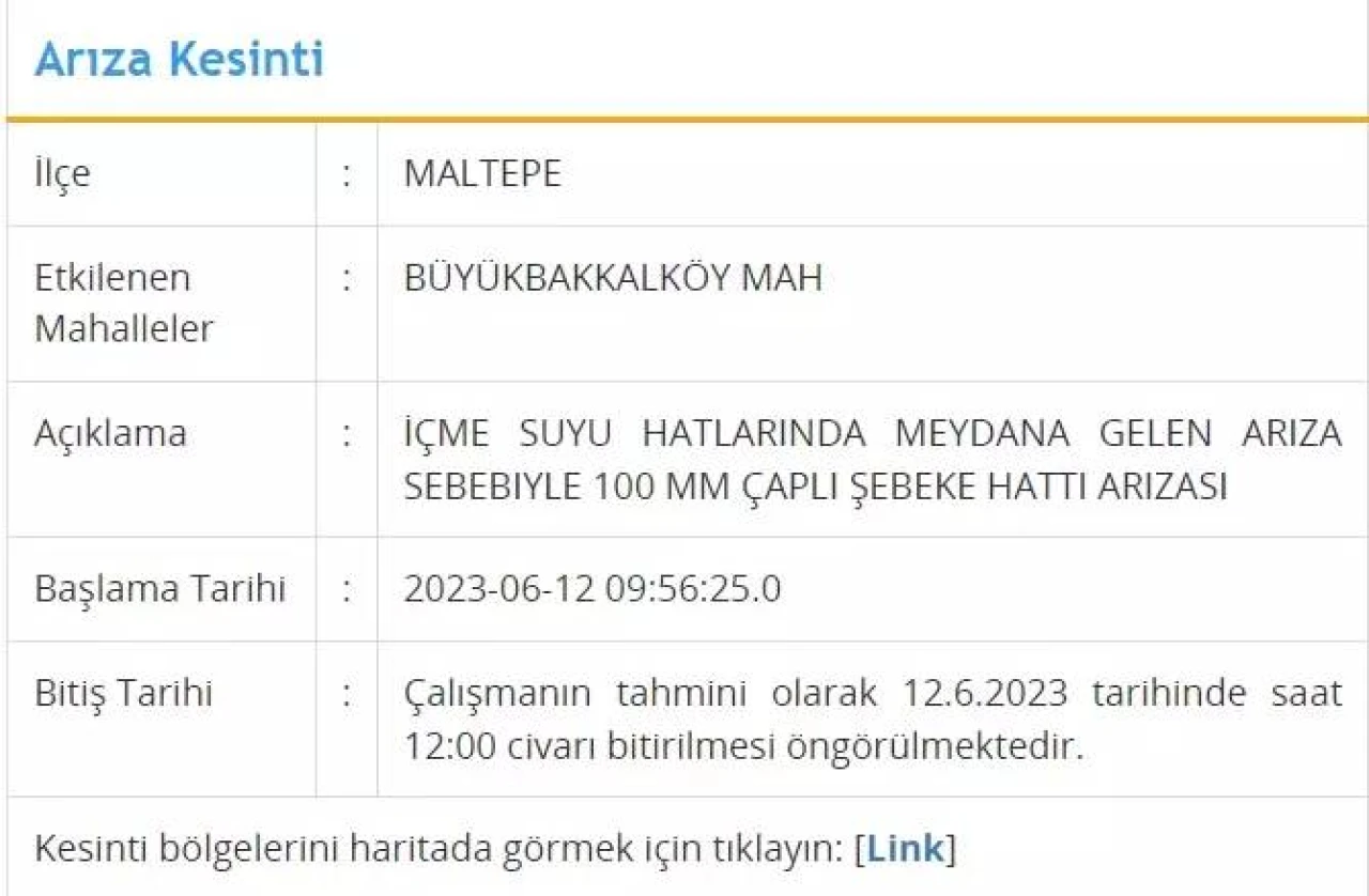 İstanbul'da Bugün 8 İlçeye Su Verilemeyecek! İşte O İlçeler 12 Haziran 2023 Pazartesi 5