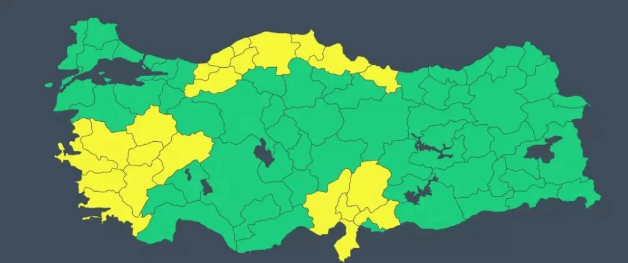 Meteoroloji'den O Bölgedeki İller İçin Sarı Kod Uyarısı 2