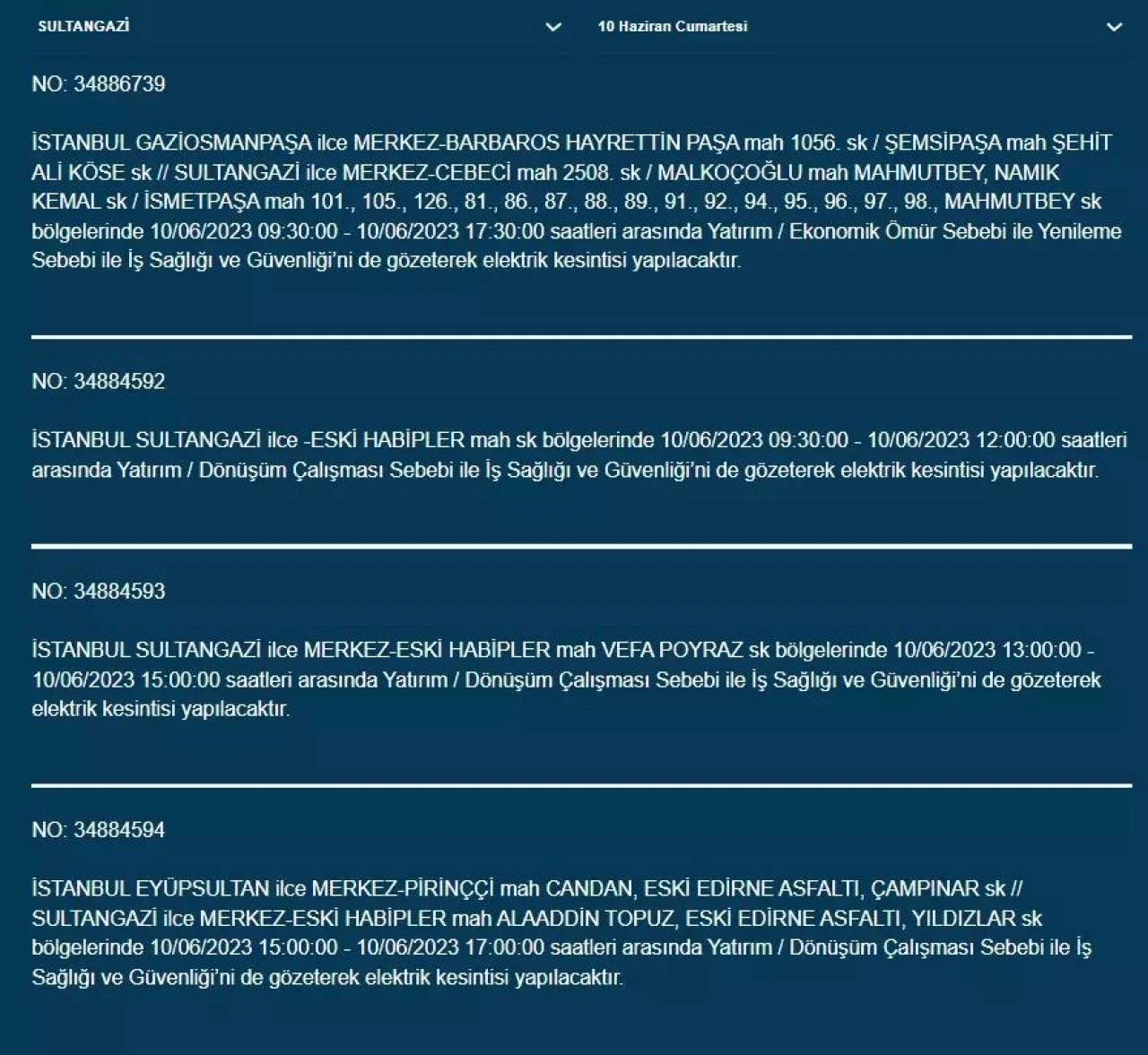 BEDAŞ, Yarın Bazı İlçelerde Elektrik Kesintisi Yapacak! 10 Haziran 2023 Cumartesi Elektrik Kesintisi 8