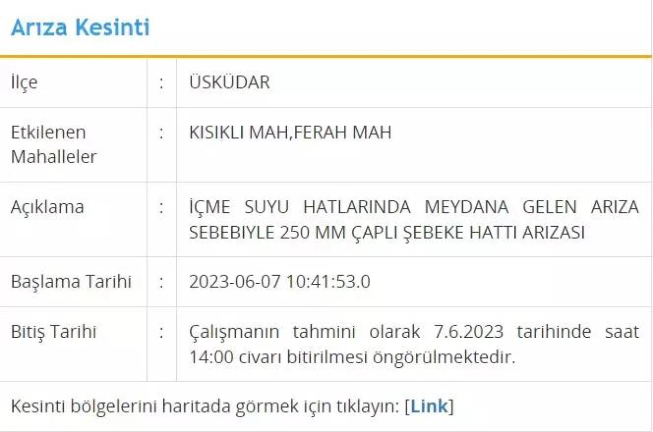 İSKİ O İlçeler için Su Kesintisi Yapılacağını Açıkladı.. 07 Haziran 2023  Çarşamba Planlı Su Kesintisi 4