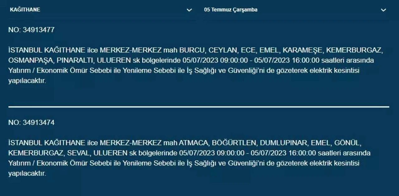 Bugün Birçok İlçe Karanlıkta Kalacak 10