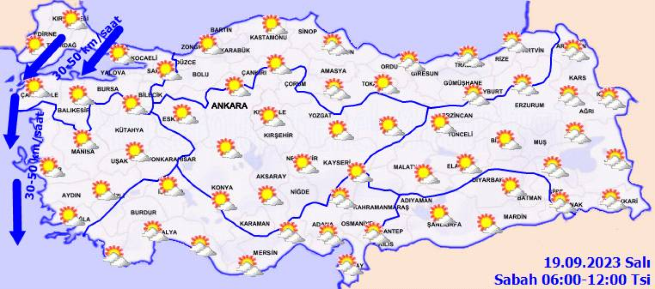 Meteoroloji'den Kuvvetli Rüzgar Uyarısı 2