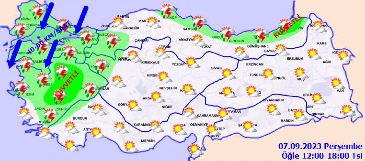 Meteoroloji'den Uyarı! Gök Gürültülü Sağanak Yağış Geliyor 5