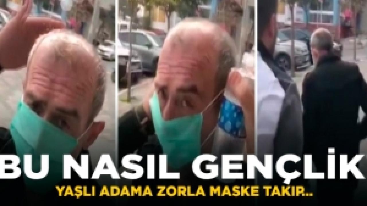 Yaşlı adama maske takıp kafasından kolonya döktü