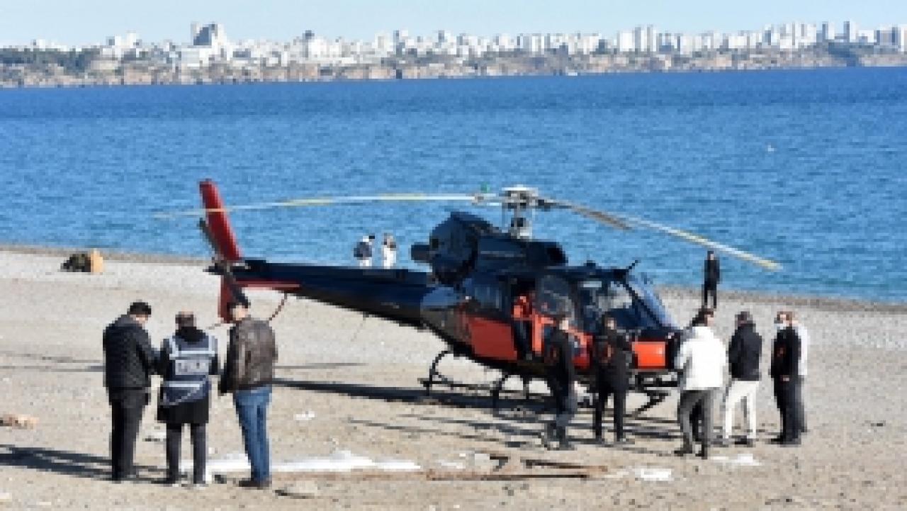 Bisiklet Turu Takibinde Helikopter Arızalandı, Sahile Acil İniş Yapıldı