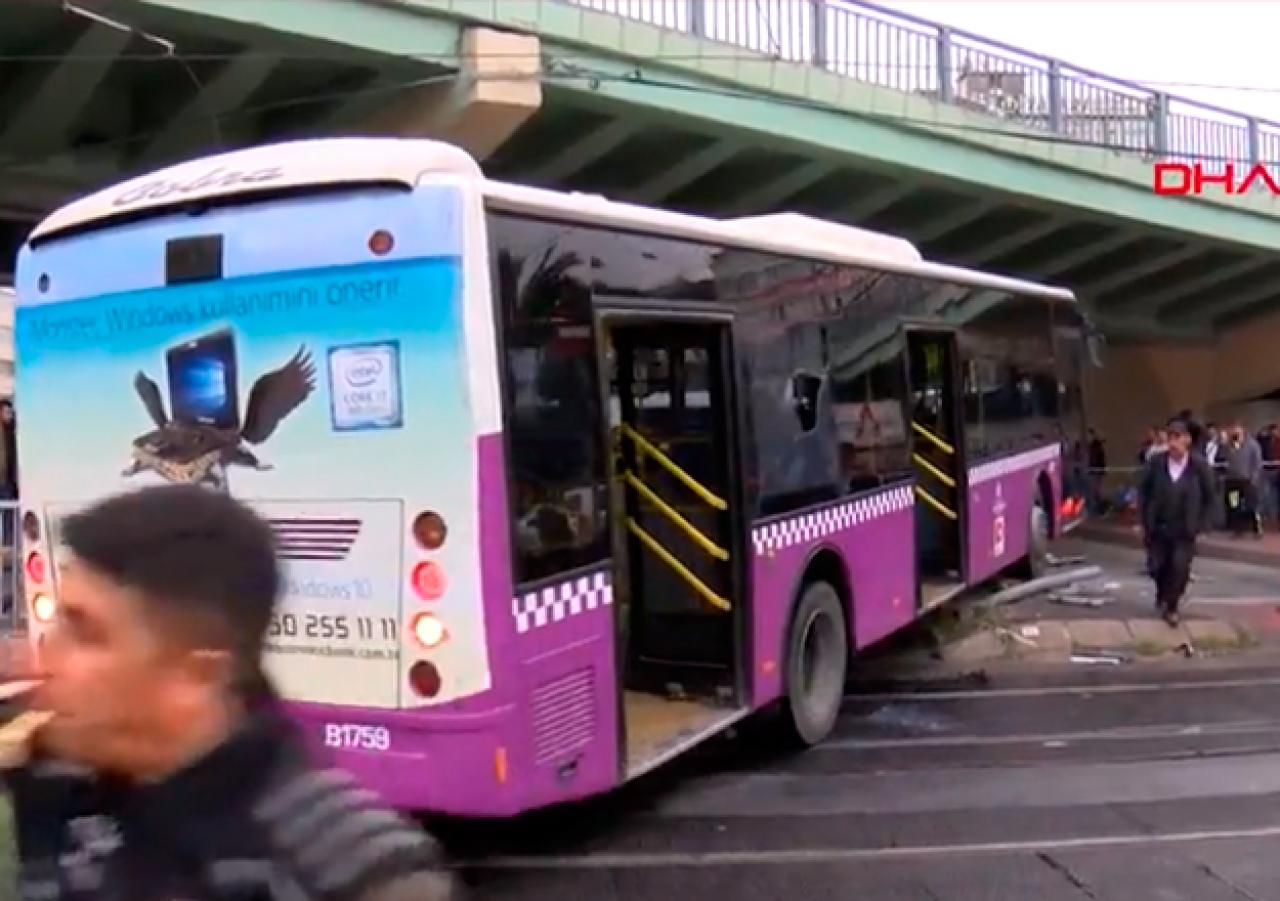 Otobüs katener telini kopardı! Tramvay seferleri aksadı