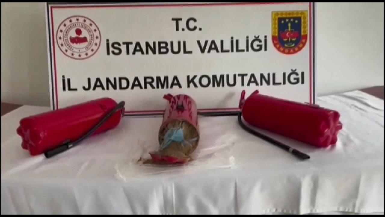 Yangın söndürme tüpündeki uyuşturucuya Jandarma operasyonu