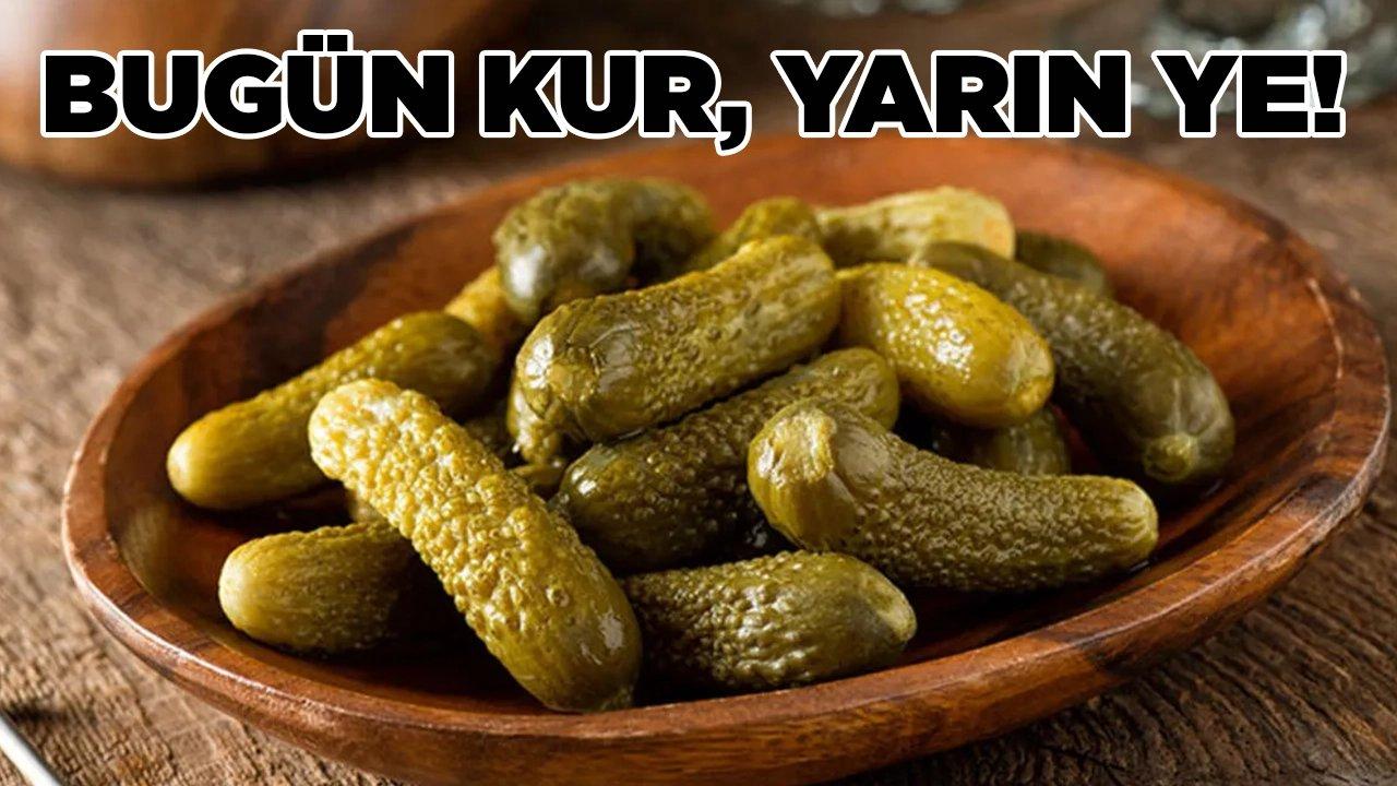 Bugün kur, yarın ye! İşte restoranların pratik salatalık turşusu tarifi..