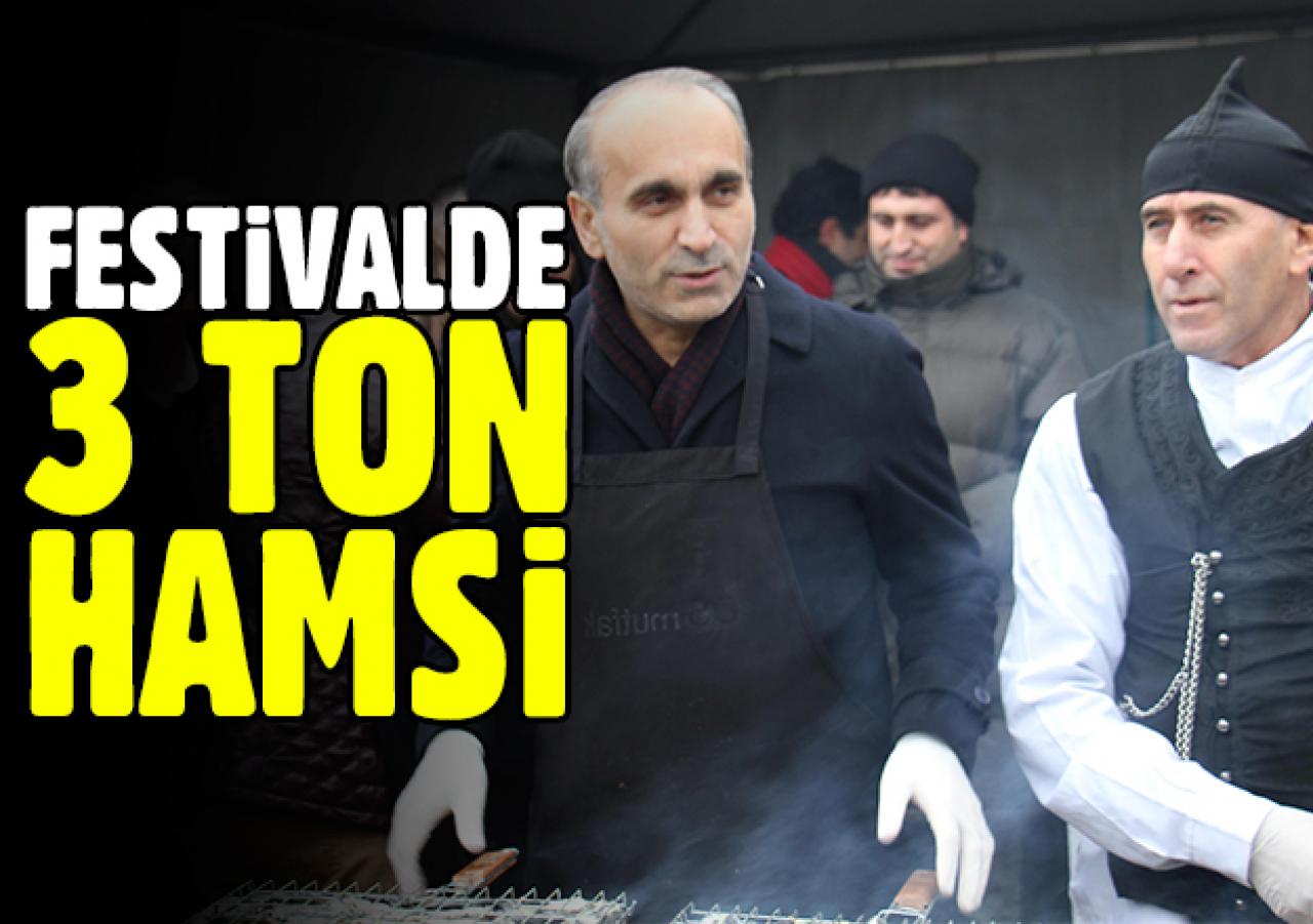 Hamsi Festivali’nde 3 ton balık tüketildi