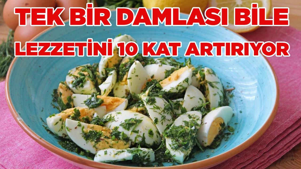 Yumurta Salatasını Hiç Böyle Yemediniz! Tek Bir Damlası Bile Lezzetini 10 Kat Artırıyor!