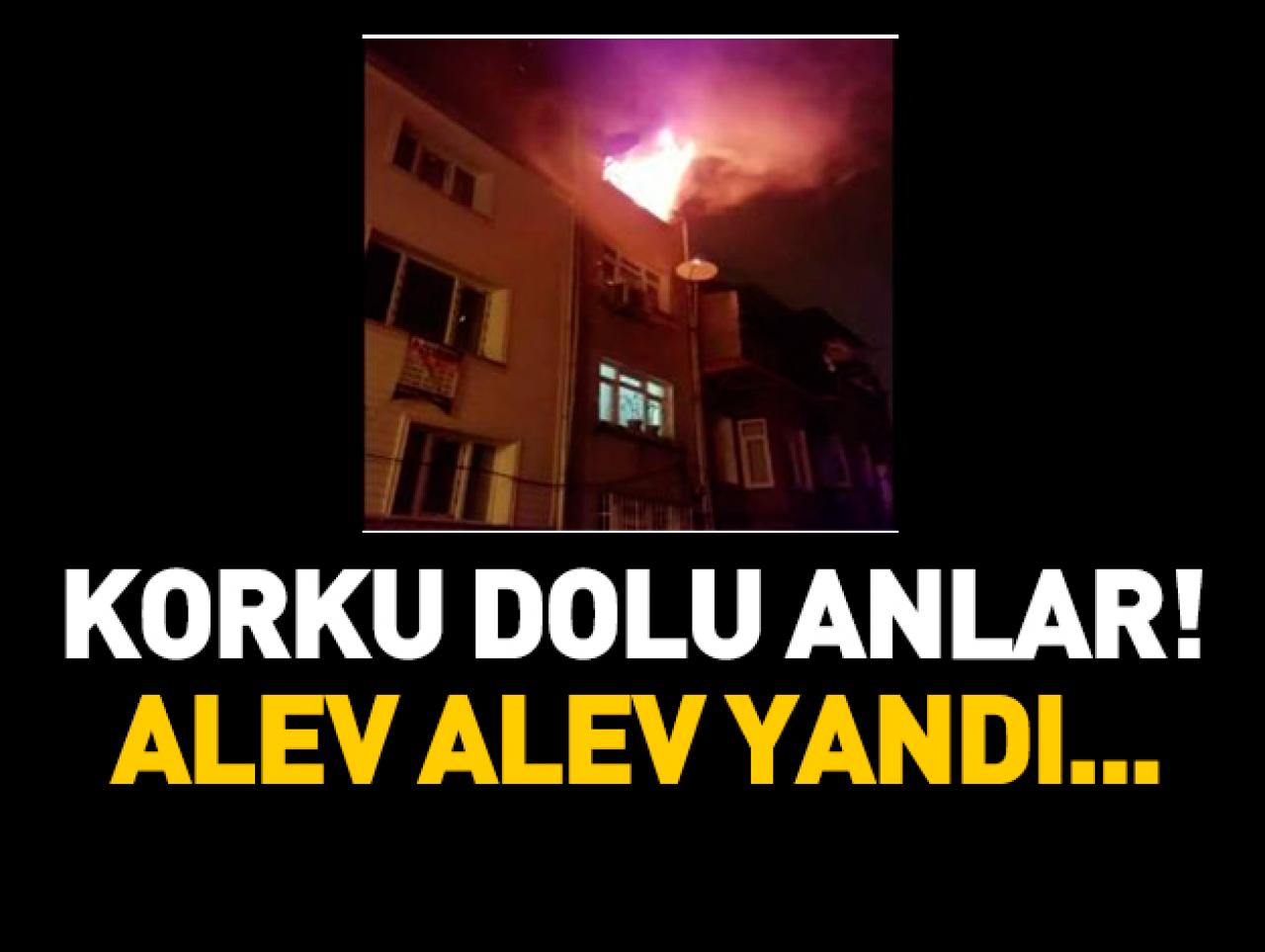 Fatih'te yangın! Daire alev alev yandı