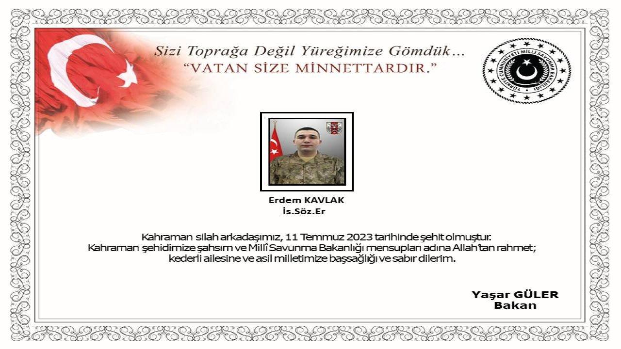 Kazada yaralanan asker şehit oldu