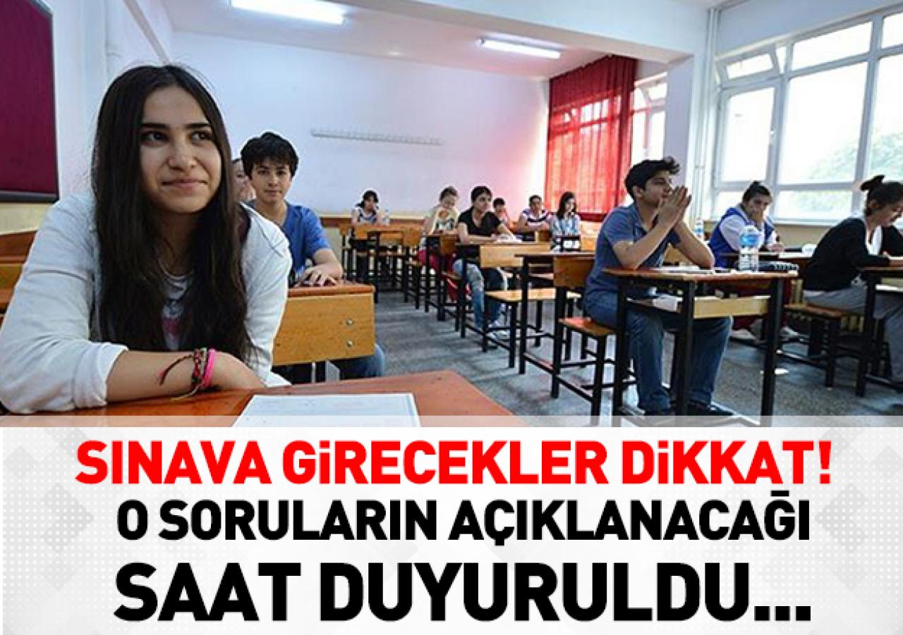 Liseye giriş sınavına ait örnek sorular MEB sitesinde yayınlanacak