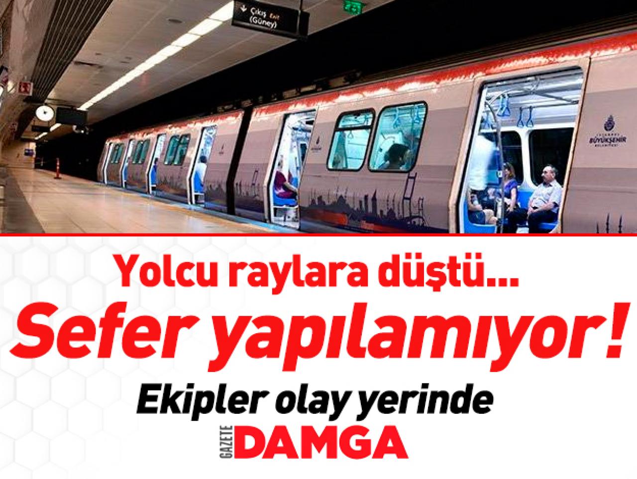 İstanbul Osmanbey Metro durağında yolcu raylara düştü