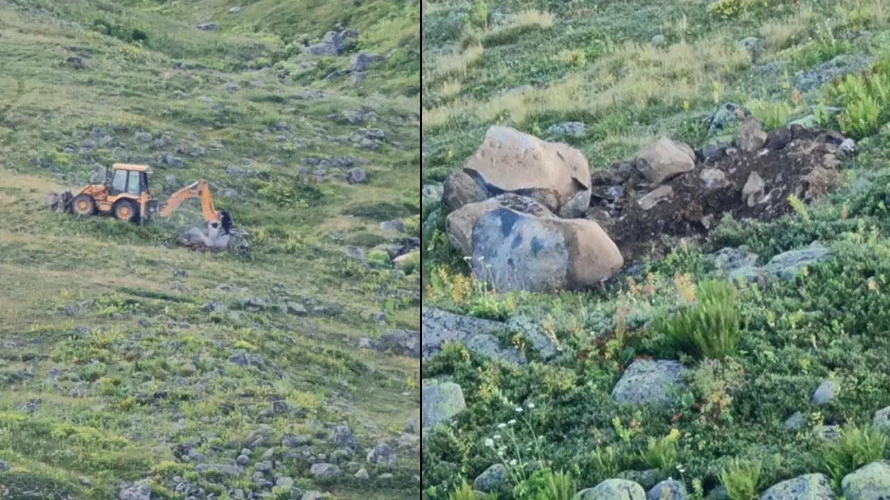 Bilim insanlarının gizli tuttuğu bölge definecilerin hedefi oldu! Belediye başkanı tepki gösterdi