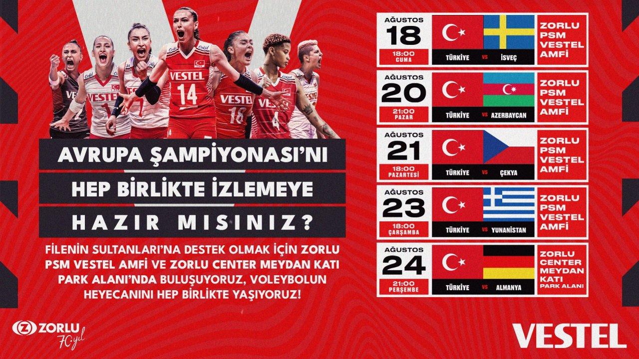 Voleyboldaki milli heyecanı dev ekrandan izleyin