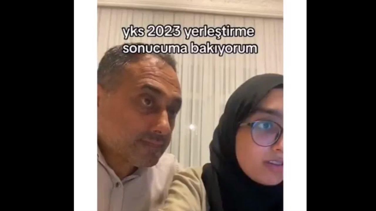 Kızının YKS sonucunu öğrenen babanın duygusal anları