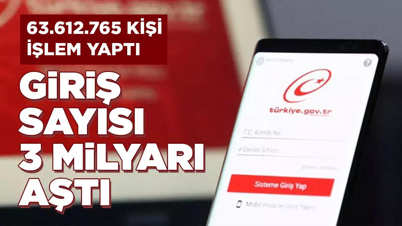 63 milyonu aşkın kişi 3 milyardan fazla giriş yaptı