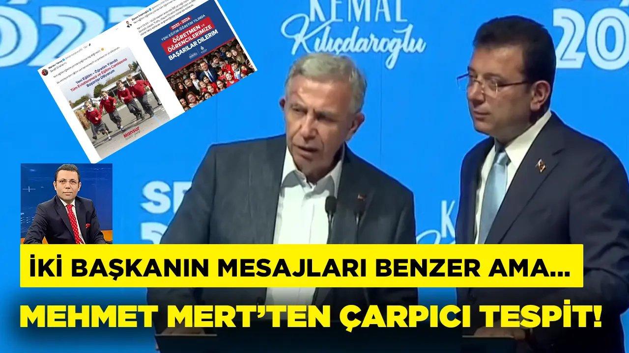 Mehmet Mert’ten çarpıcı tespit! “İmamoğlu ve ekibi öz eleştiri yapmalı”