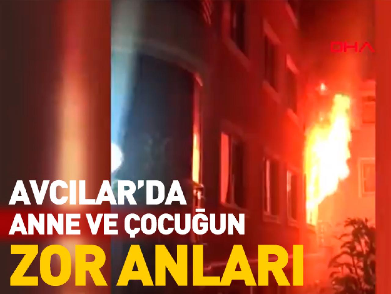 Avcılar'da anne ve çocuğun zor anları