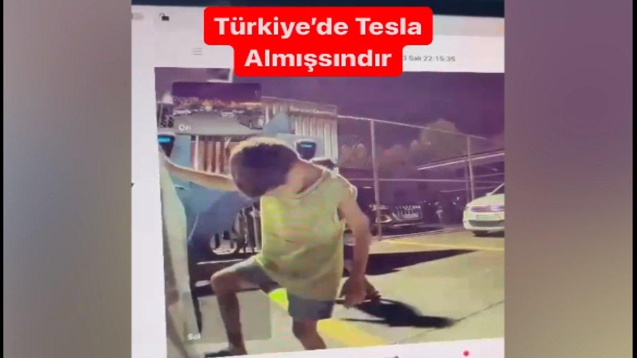 Türk’ün Tesla ile imtihanı… Tesla sahibi, araç kamerasının görüntülerini paylaştı…