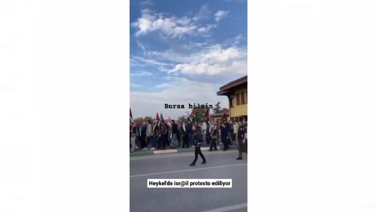 Protestocuların Filistin'e destek eylemi