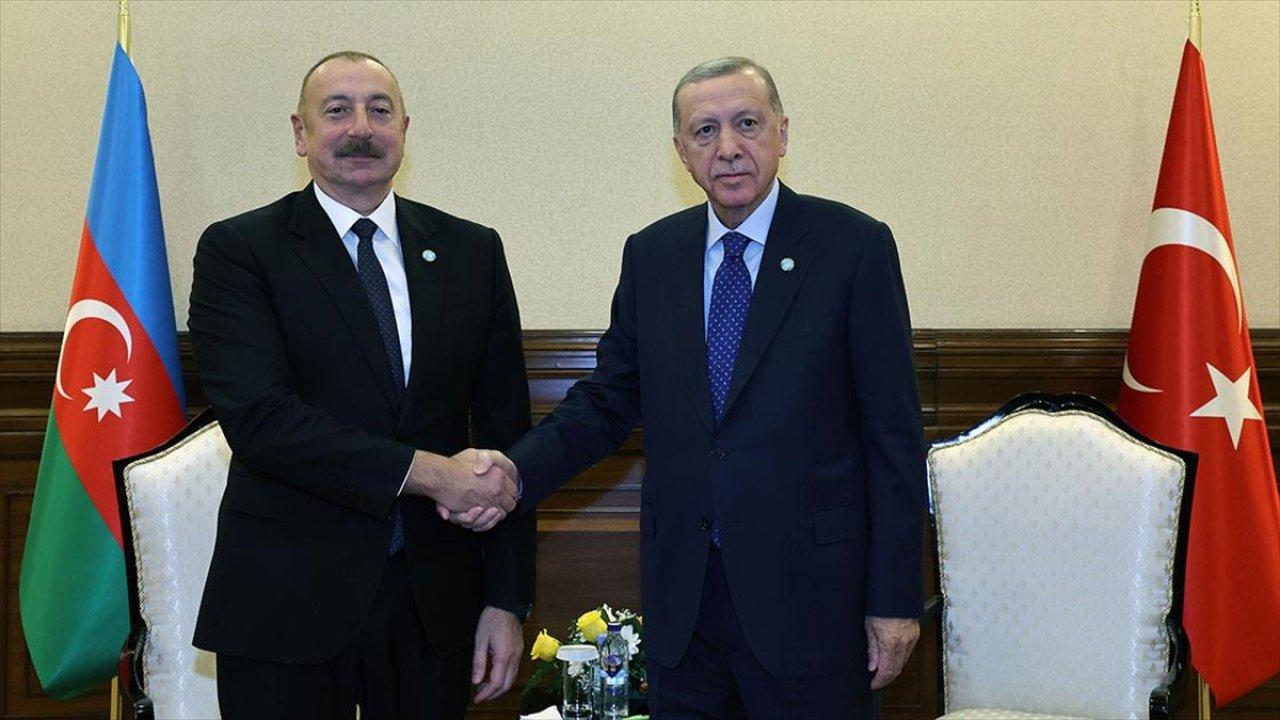 Cumhurbaşkanı Erdoğan, Aliyev ile bir araya geldi