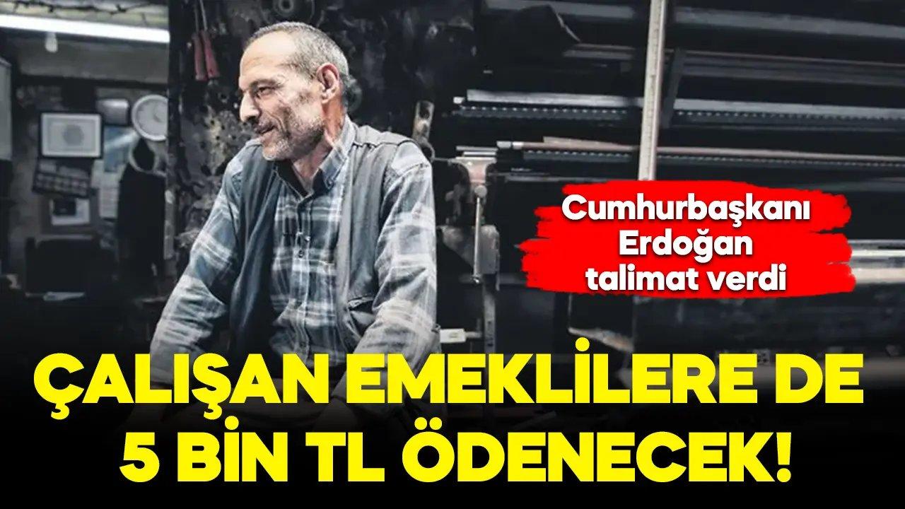 Çalışan emeklilere de 5 bin TL ödenecek!