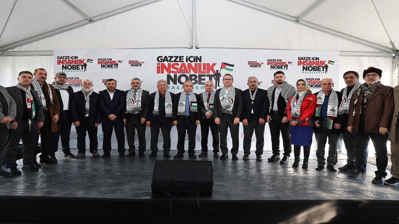 Başakşehir'de Gazze için 'insanlık nöbeti'