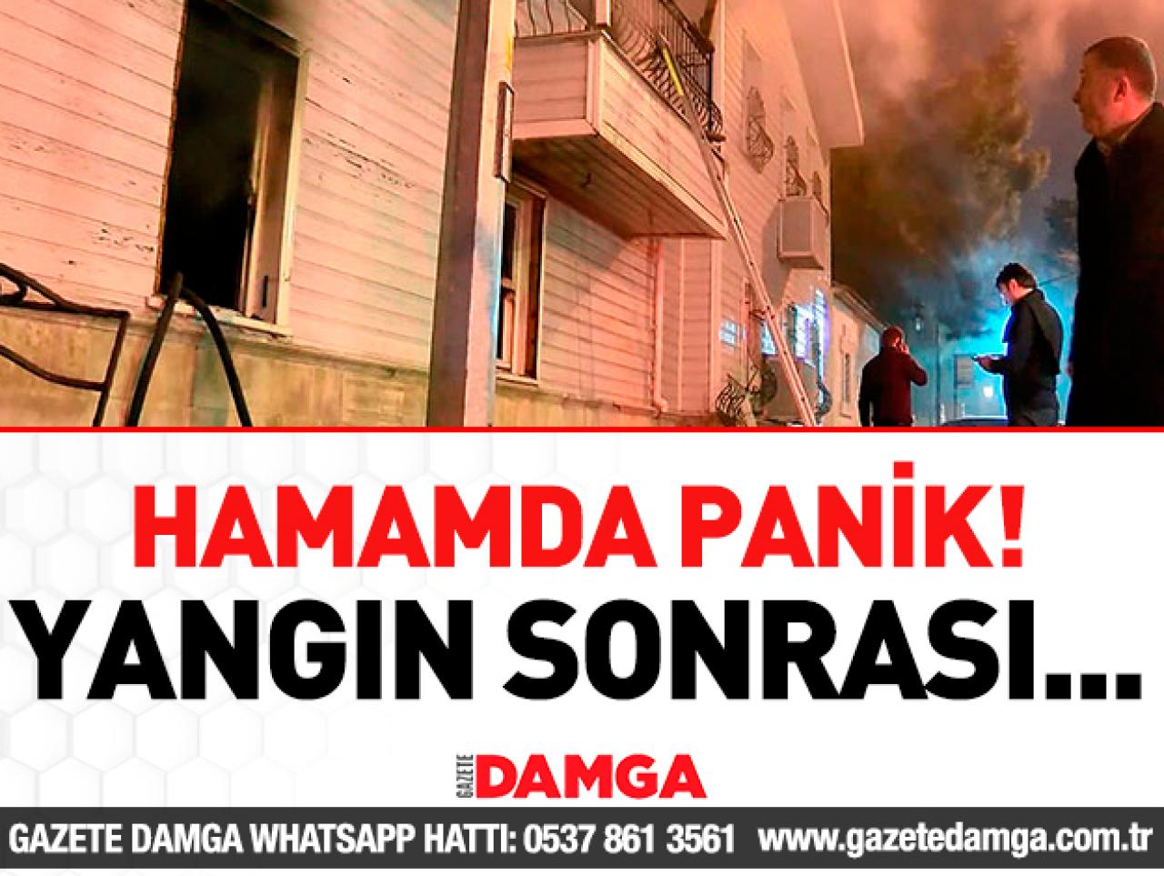 Eyüp'teki hamamda yangın paniği