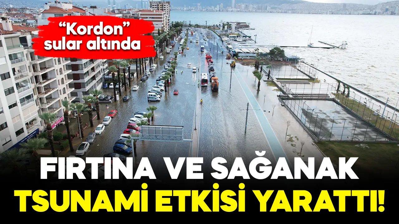 Şiddetli yağış ve fırtına; tsunami etkisi yarattı