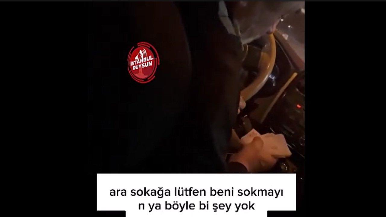 Ara sokağa girmek istemeyen taksici yarı yolda indirdi!