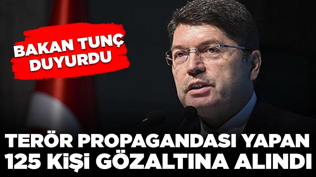 Bakan Tunç duyurdu: Sosyal medyada terör propagandası yapan 125 kişi gözaltında