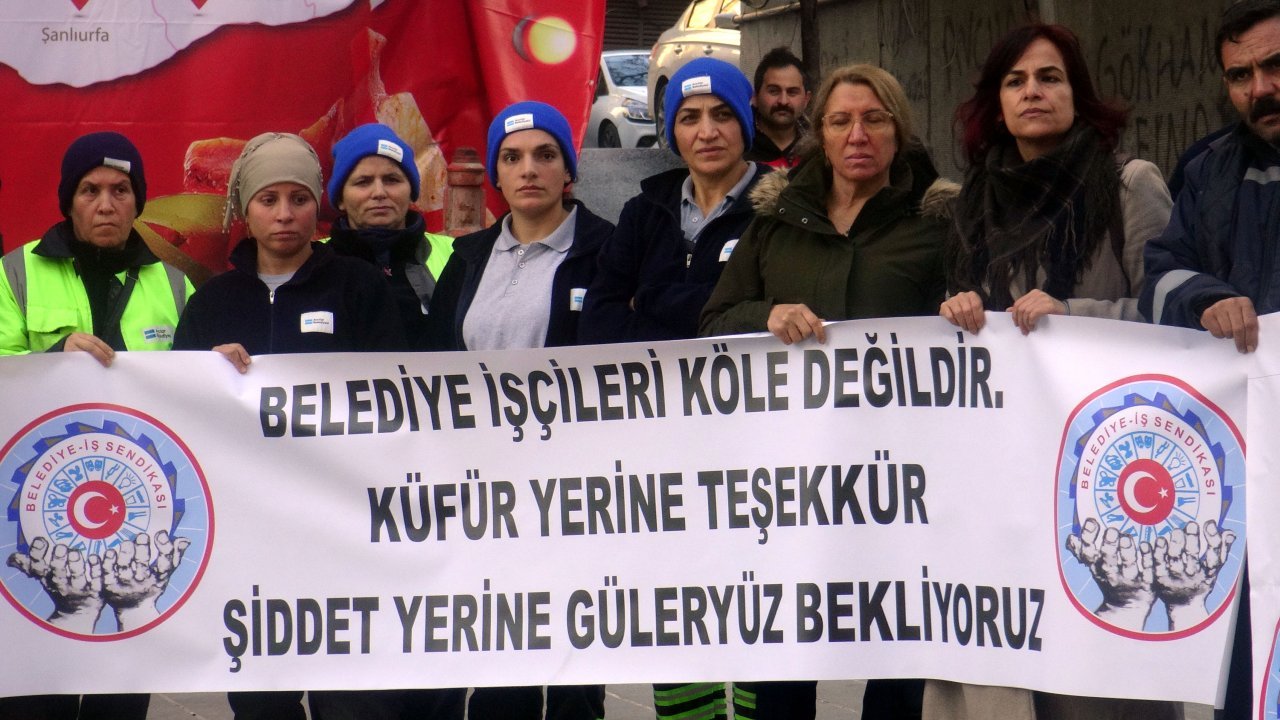 Temizlik işçisine saldırısına protesto: 'Yaşadığımız bu olayları hak etmiyoruz'