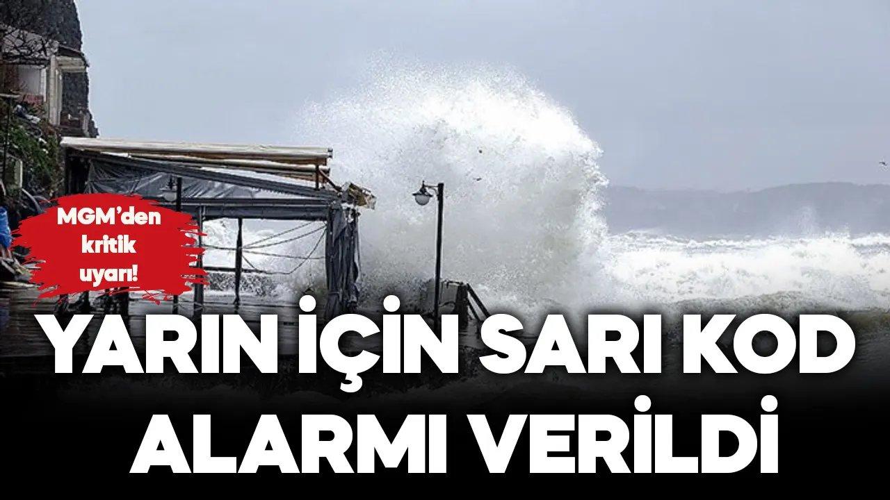 Meteoroloji'den kritik uyarı! Yarın için sarı kod alarmı verildi 10 Ocak 2024 Çarşamba