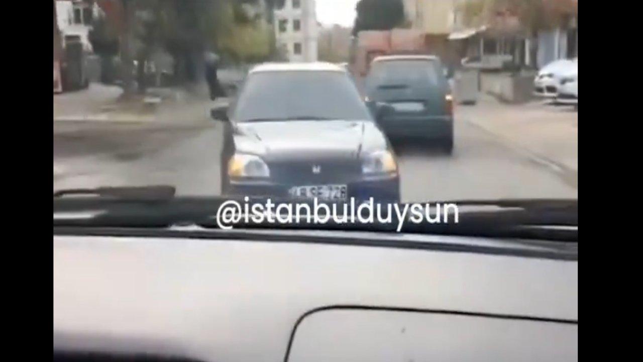 Bunu da gördük..! Geri geri giderken makas attı!