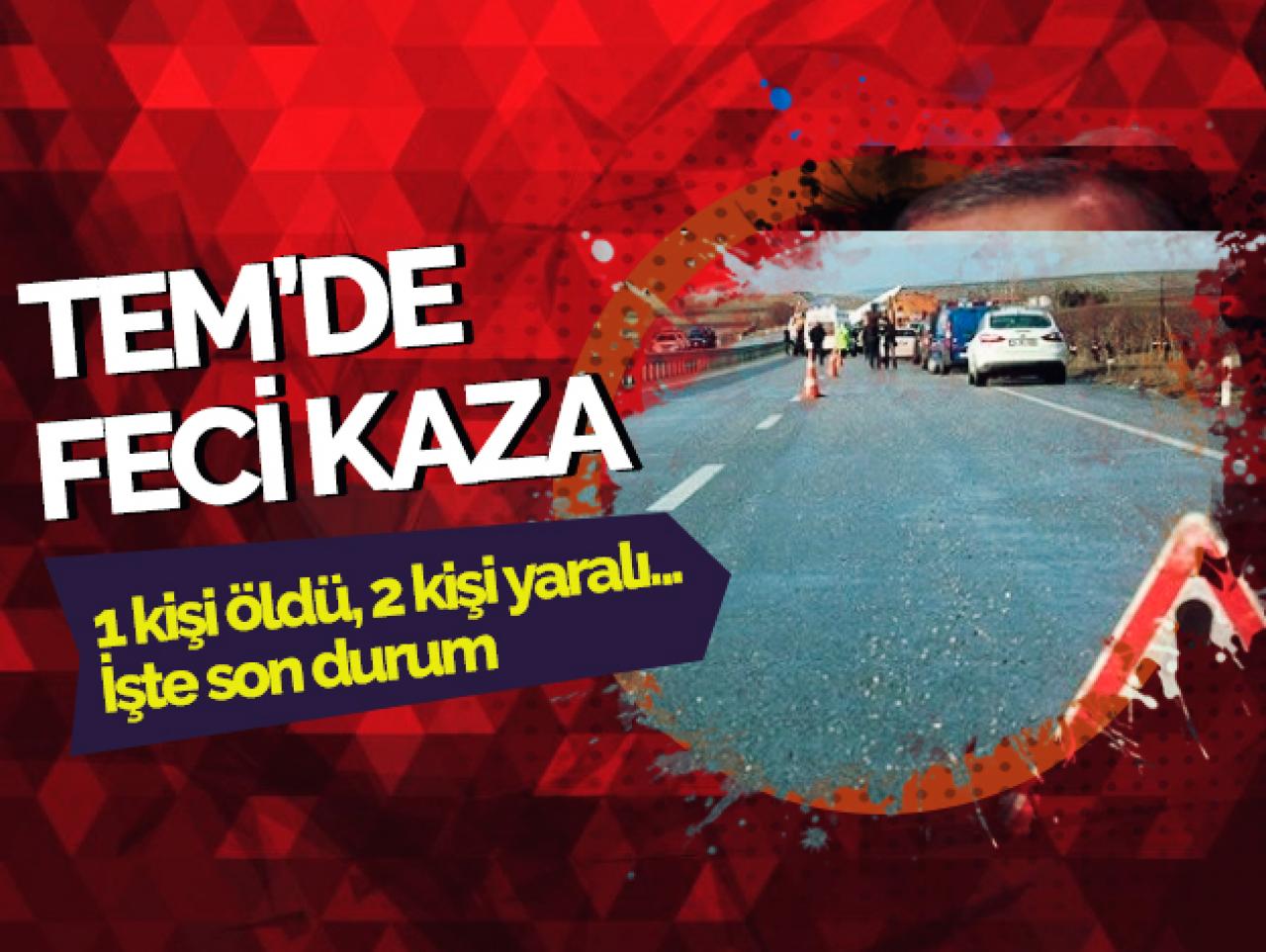 TEM'de kaza: 1 ölü, 2 yaralı