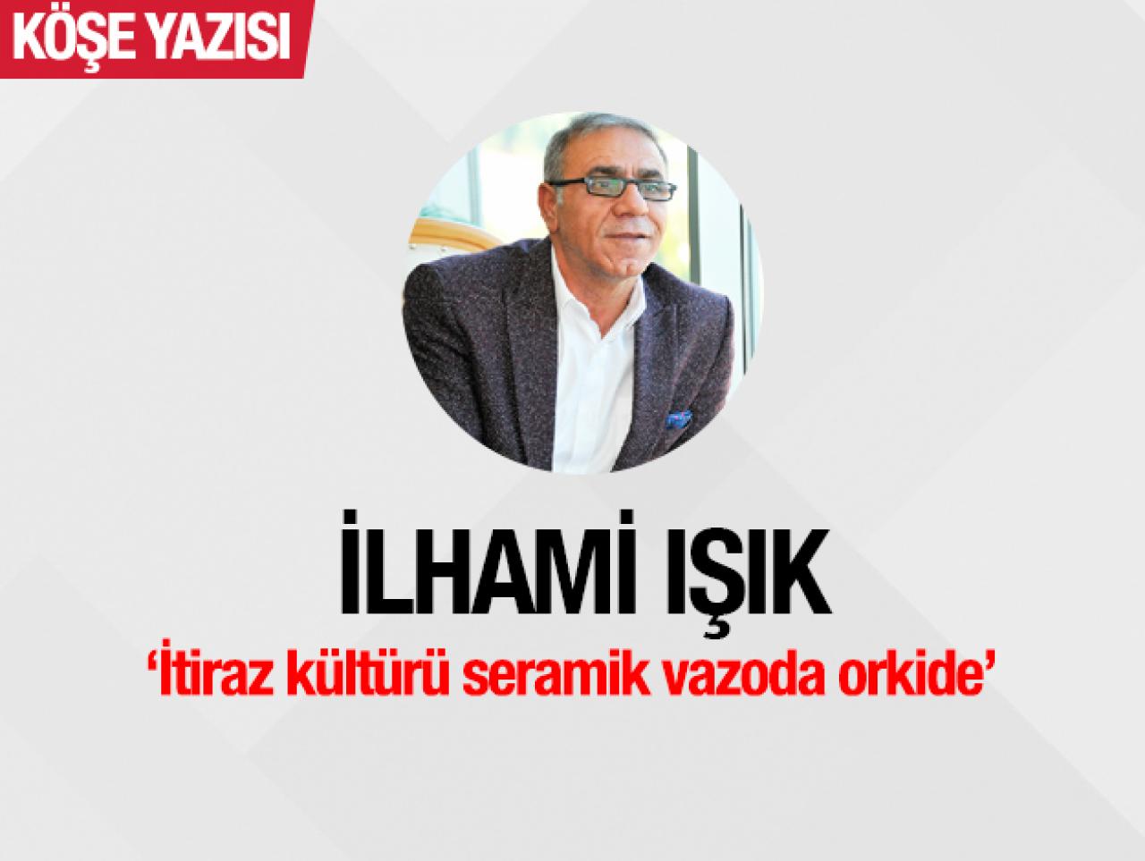 İtiraz kültürü seramik vazoda orkide