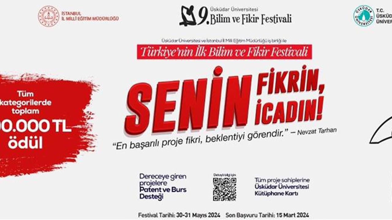 Üsküdar Üniversitesi'nin 'Bilim ve Fikir Festivali'ne başvurular başladı