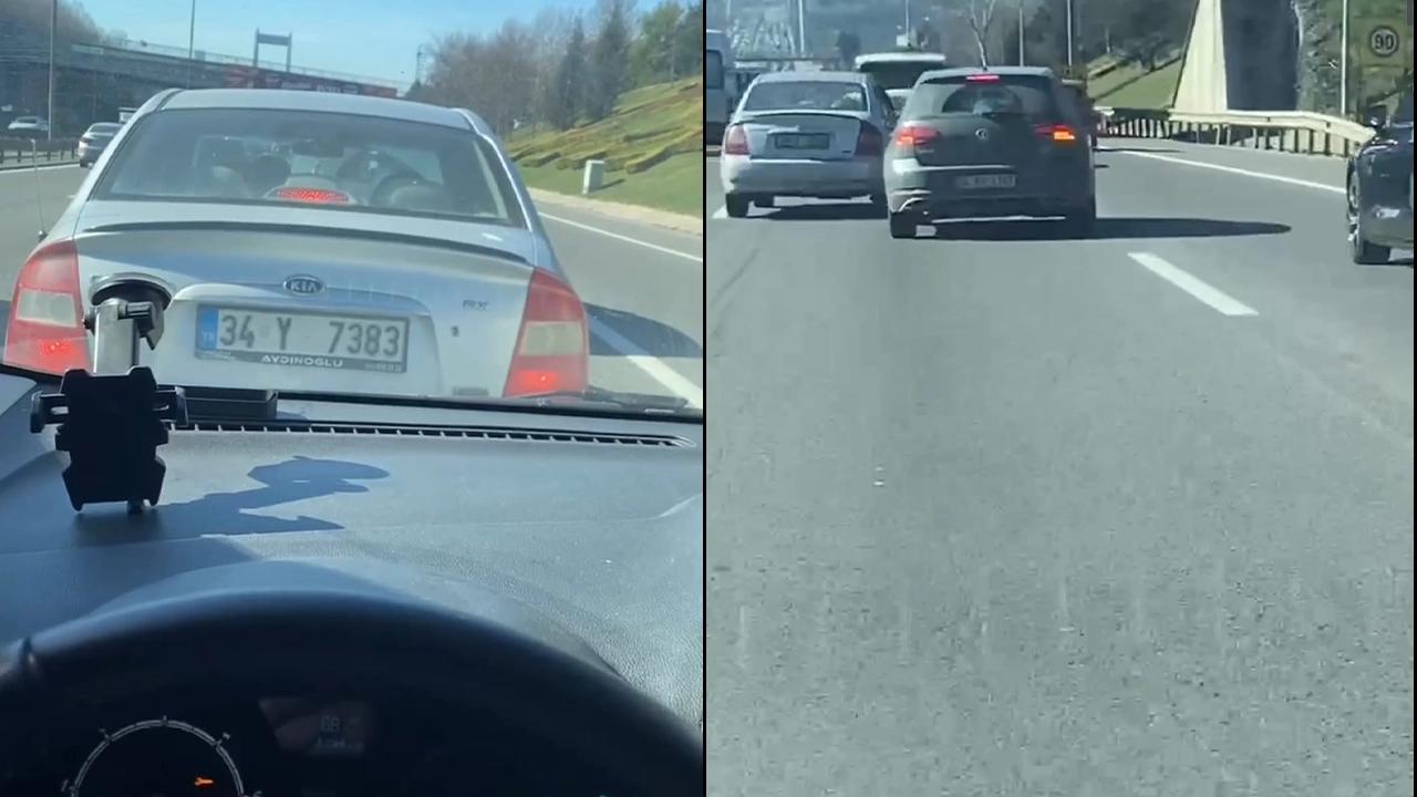 Beykoz'da yol verme tartışması: Araçları birbirlerinin üzerine sürdüler