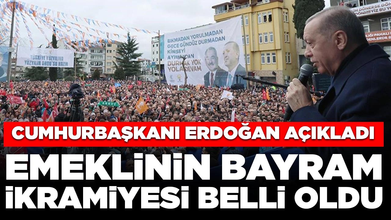 Cumhurbaşkanı Erdoğan emekli ikramiyesi tutarını açıkladı