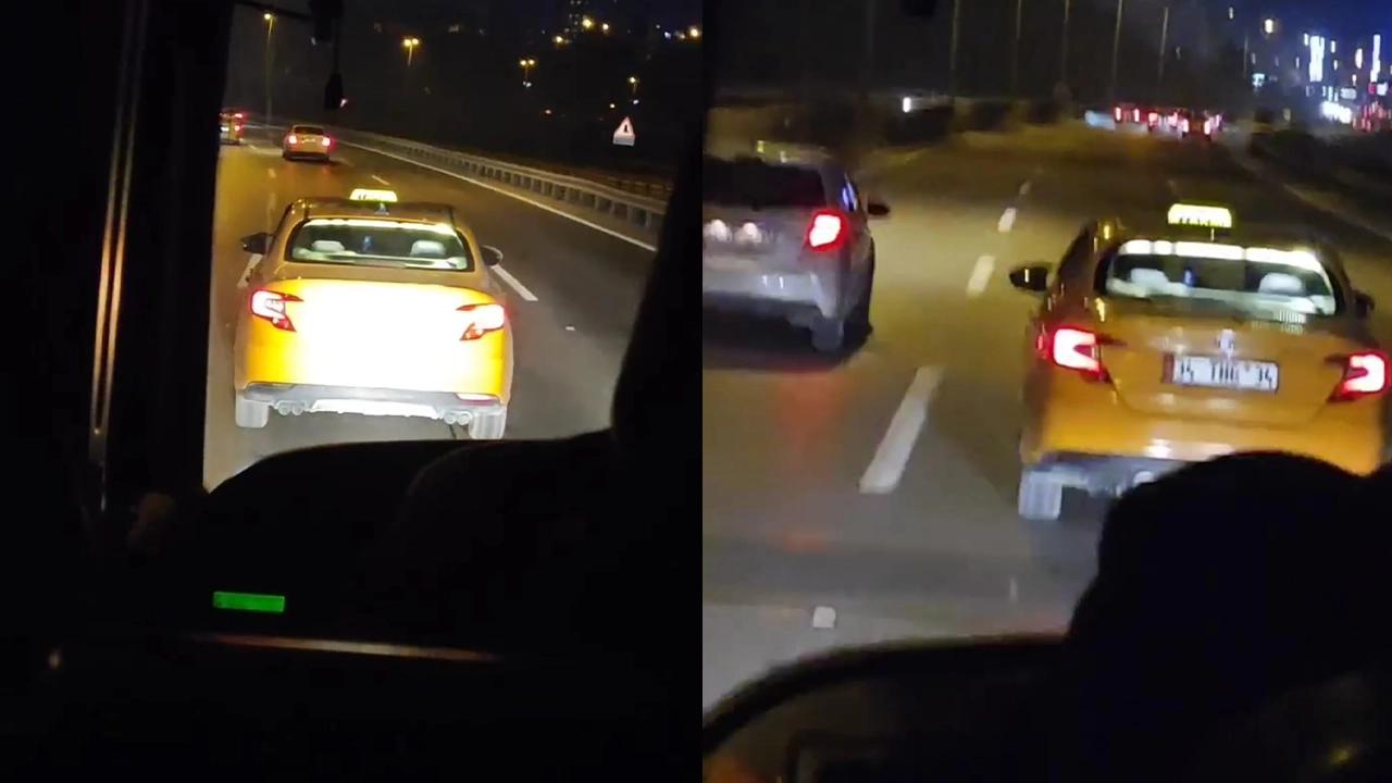 TEM Otoyolunda yol verme tartışması: O anlar kamerada