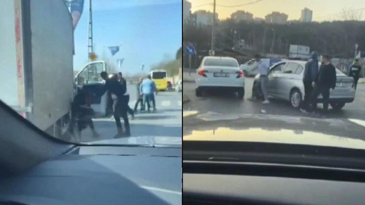 İstanbul'da trafik kavgaları: Sopa, tekme ve yumruklar havada uçuştu