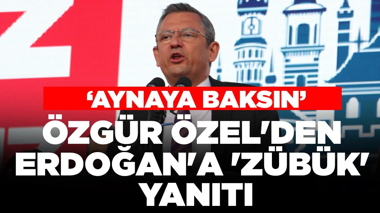 Özgür Özel'den Cumhurbaşkanı Erdoğan'a 'zübük' yanıtı: 'Aynaya baksın'