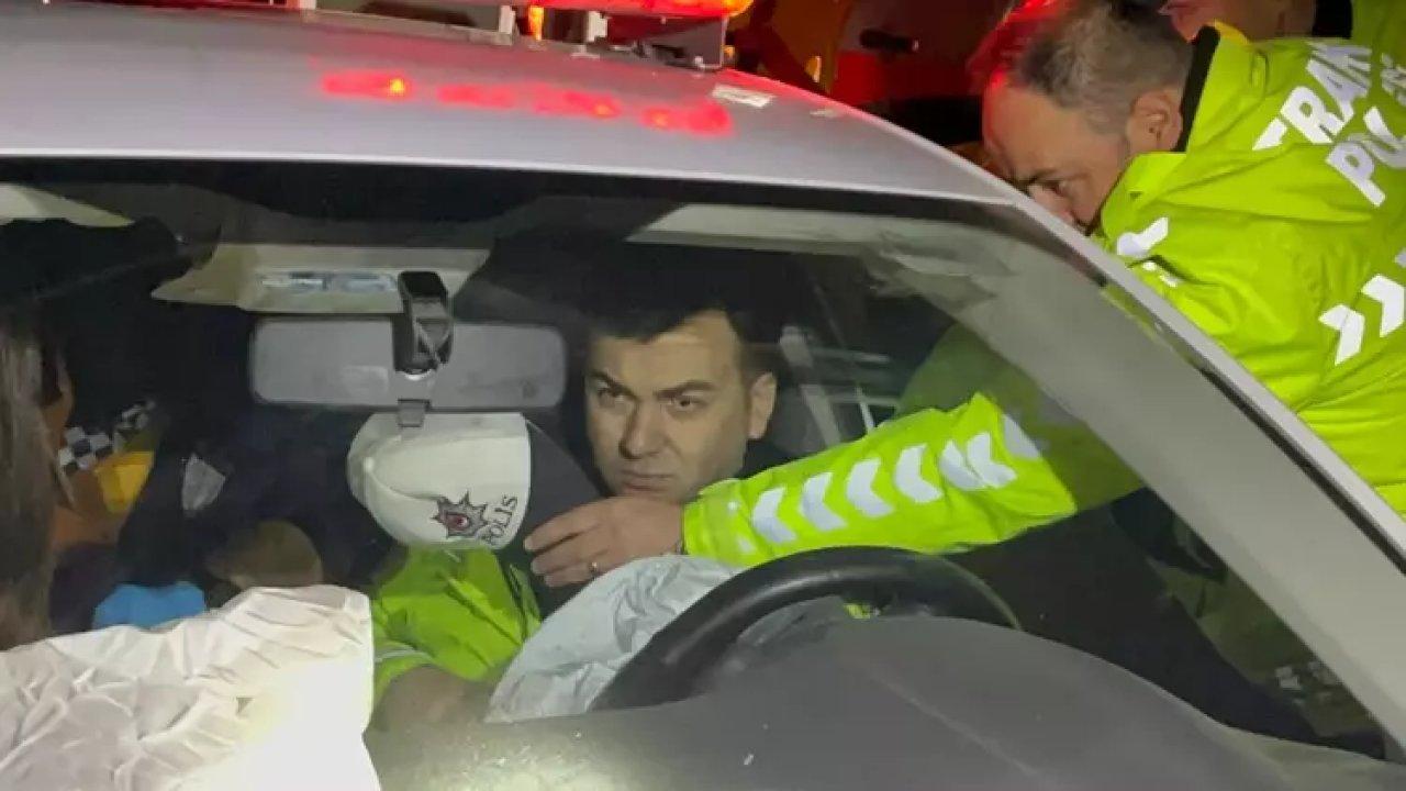 Ekip otosu bariyere çarptı, 2 polis memuru yaralandı