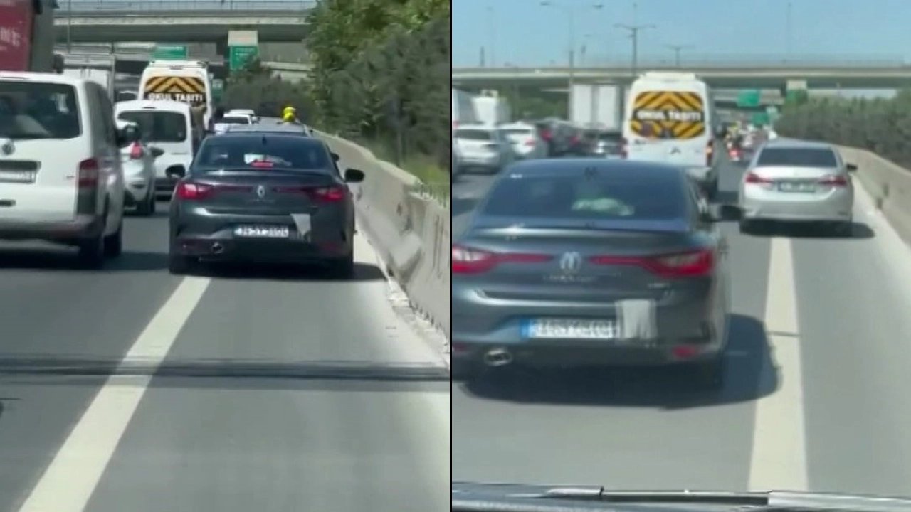 Emniyet şeridinde ambulansa yol vermediler: O anlar kamerada