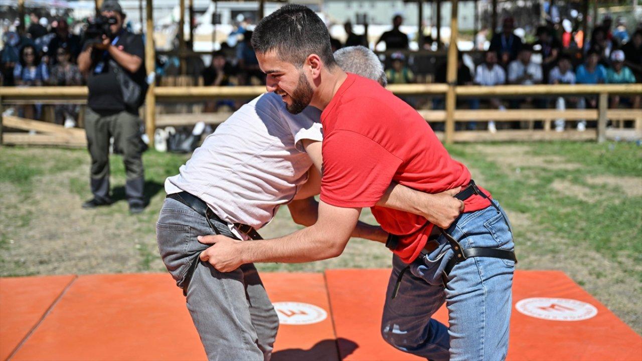 6. Etnospor Kültür Festivali'nde milli güreşi "glima" tanıtıldı