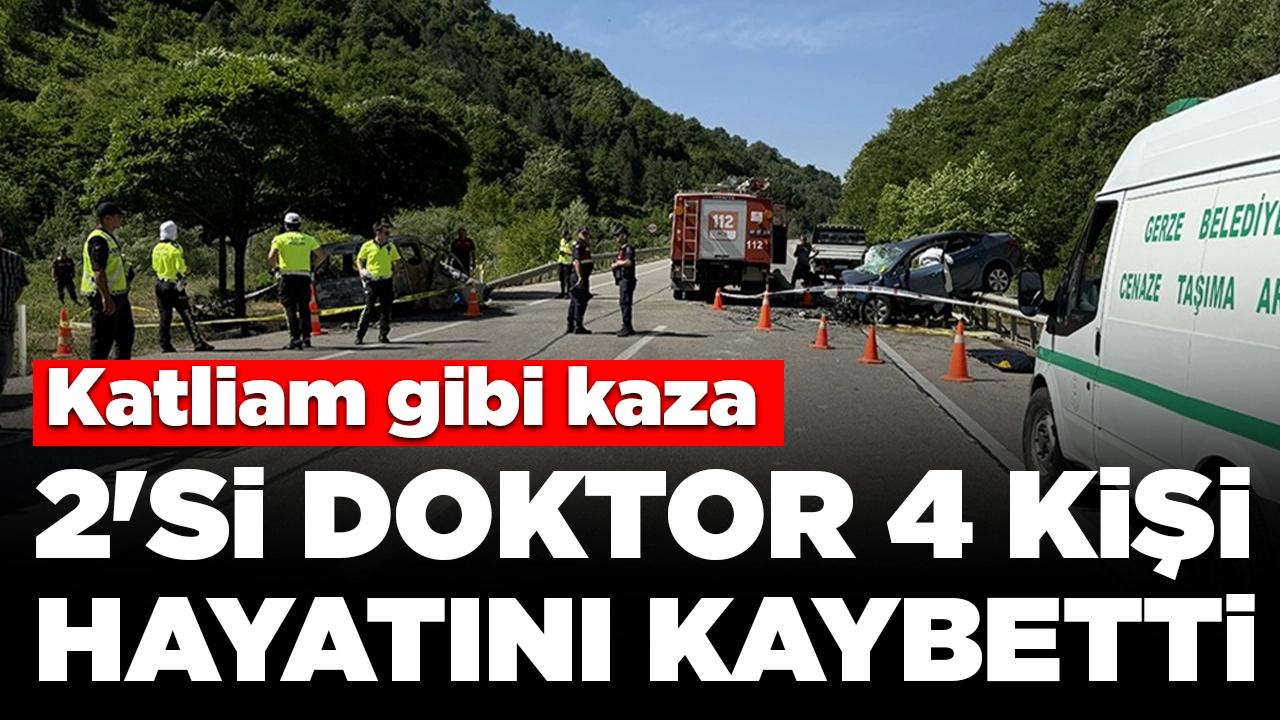 Katliam gibi kaza: 2'si doktor 4 kişi hayatını kaybetti