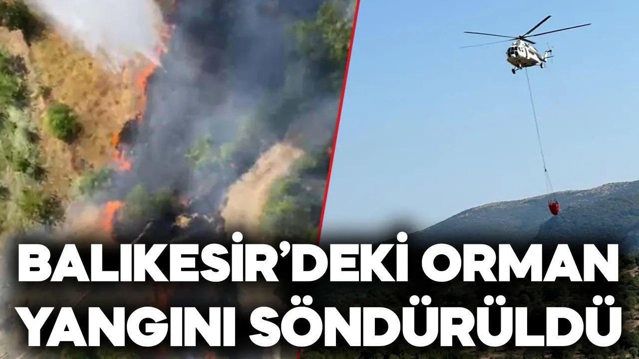 Balıkesir'deki orman yangını söndürüldü