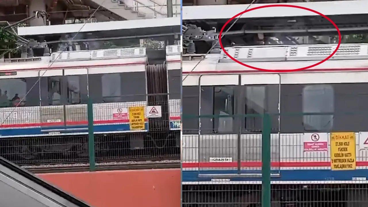 Marmaray'da yangın paniği! Arızalanan araçta dumanlar yükseldi